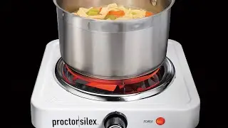 Proctor Silex Electric Stove, Single Burner Cooktop, Compact and Portable, Adjustable Temperature
