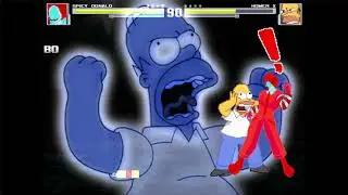 MUGEN Fight | Spicy Donald VS Homer X