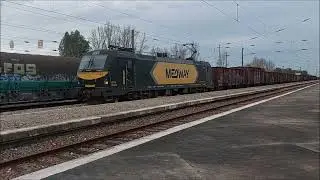 Comboios 62130 e 92206 em Granja do Ulmeiro - Alfarelos
