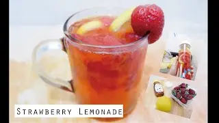 MINUMAN BUKA PUASA PRAKTIS : STRAWBERRY LEMONADE
