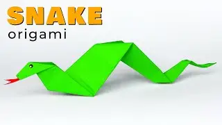Easy PAPER SNAKE Origami Tutorial! 🐍 How to make a snake out of paper