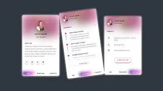 Animated Profile Card Design HTML and CSS JS