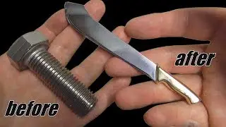 Making a Mini Machete from a Stainless Bolt