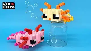 Axolotl 3D Pixel Art - Pix Brix Instructions