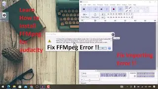 Audacity Import Error: How to Resolve and Import FFmpeg Package (Version 2.2.2 and 3.3.3+)
