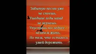«Забытую песню  уже не споешь…»