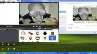 SplitCam Webcam Effect Video Skull 3D mask