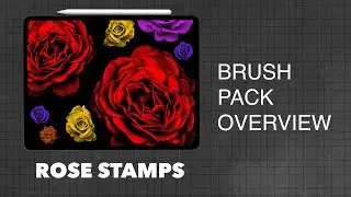 Rose stamps for Procreate - download in description