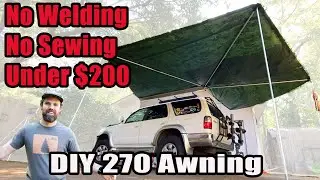 Building a 270 Degree Truck Awning!! No Welding!