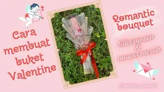 Cara membuat buket valentine | coklat silverqueen dan mawar merah | DIY #buket #caramembuat #fypシ