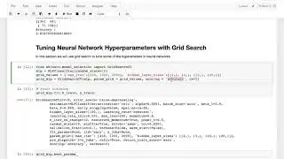 Hyperparameter Tuning in Neural Networks