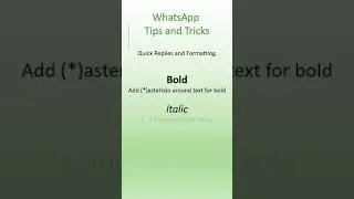 WhatsApp Tips and Tricks