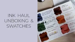 Mini Ink Haul Unboxing & Swatches: KWZ Honey, Papier Plume Caramel, J. Herbin Rouille D'ancre & More