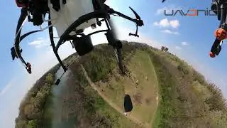 Aplikácia biologického postreku proti komárom dronom DJI T20