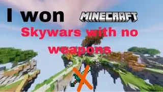 I WON Minecraft Skywars With No Weapons! (FUNNY)