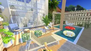 BEACH HOUSE + CC LINKS !  | The Sims 4 | CC Speed Build