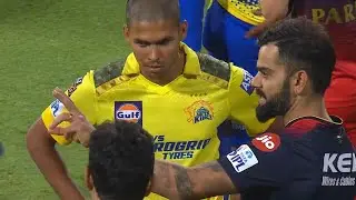 Virat  Kohli give advices to Young Aakash singh after bowled by him