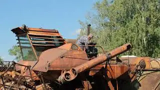 Запуск комбайна Колос СК-6