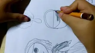 Как рисоват куклу  how draw qwikly and fast easy no problem