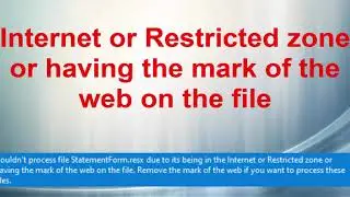 Couldn't process file x.resx due to its being in the Internet