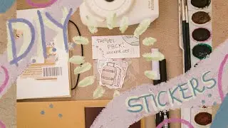 DIY stickers | How I make stickers | hand drawn stickers | Bullet journal supplies | Travel theme