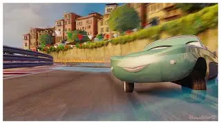 Cars 2 The Video Game | Flo - Battle Race (Missiles) | Mountain Run 8 Laps