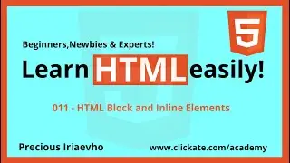 011 - HTML Block and inline element - HTML Training Tutorials For Beginners