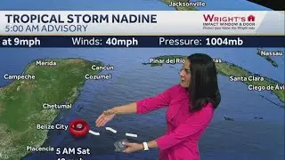 Tropical Storm Nadine will make landfall later today