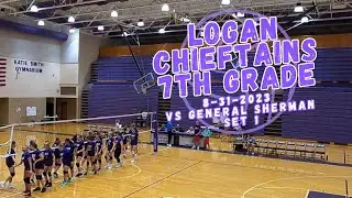 Logan Chieftains vs General Sherman 7th Grade Volleyball 8-31-2023 Set 1