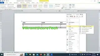 Ms Word TABLES