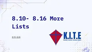 Lists in Python | KITE Free Python Course | 8.10-8.16
