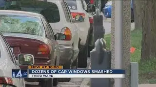 Dozens of car windows smashed in Milwaukee's Third Ward