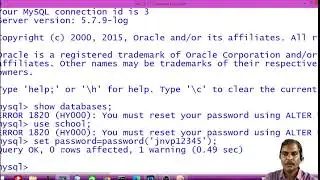 Reset MYSQL root password (Error 1820(HY000))