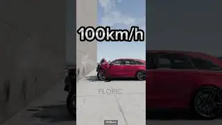 Audi RS6 Crash Test - BeamNG.Drive #shorts