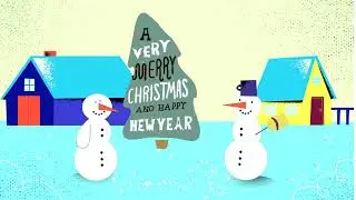 CUTE CHRISTMAS GREETING ANIMATION  -  XMAS VJ Loop - Christmas Loop