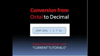 Octal to Decimal  conversion with Example | How to convert Octal to Decimal number system