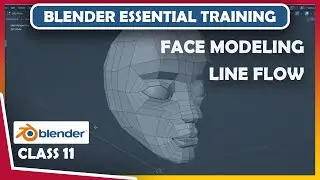 Blender face modeling line flow for beginners
