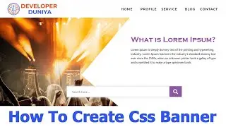 How To Create Hero Image Using Css | How To Create A Search Bar | How To Create A Responsive Header