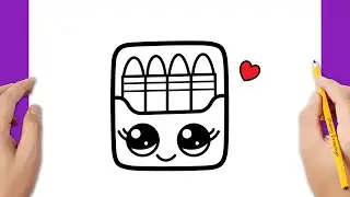 HOW TO DRAW A CUTE CRAYON BOX EASY