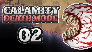 Derrotando os PRIMEIROS BOSSES! - Terraria Calamity (Death Mode) (02)