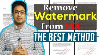 How to Remove Watermark From PDF File? | Remove a Watermark From PDF | The Best Method 
