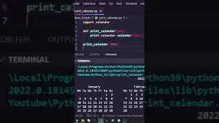 Print a Calendar In Python | Tips and Tricks | 