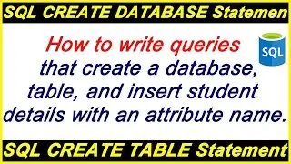 What is the process for creating a DB,table and inserting student details with an attribute name?