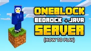 NEW Minecraft One Block Server! (How to Play + Java/Bedrock IP)