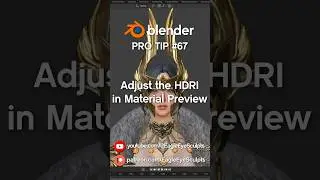 Adjust the HDRI in Material Preview in blender in 8 seconds 