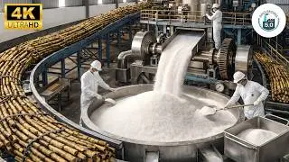 Inside a Premium Sugar Factory: From Fresh Sugarcane to Pure White Sugar | Full Process