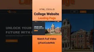 College Website using HTML & CSS | Fast Code