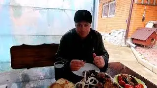 Шашлык из свинины и курицы