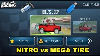 Hill Climb Racing : Which Booster is Faster? || NITRO vs MEGA TIRE || FASTEST CAR IN HCR