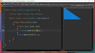 Print Right Triangle Star  and Number Pattern In java
